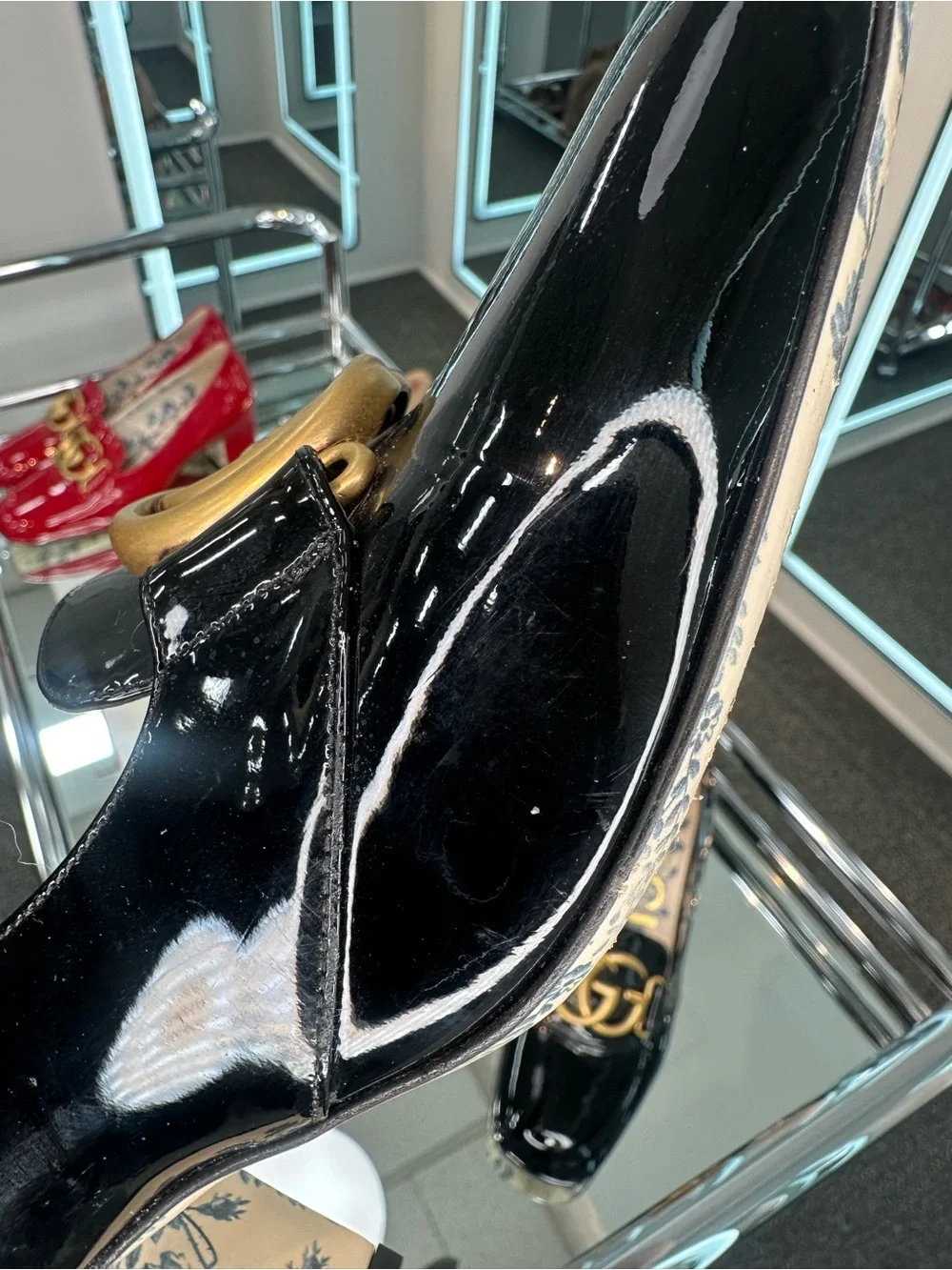 Gucci Marmont Victoire Mid-Heel Loafer